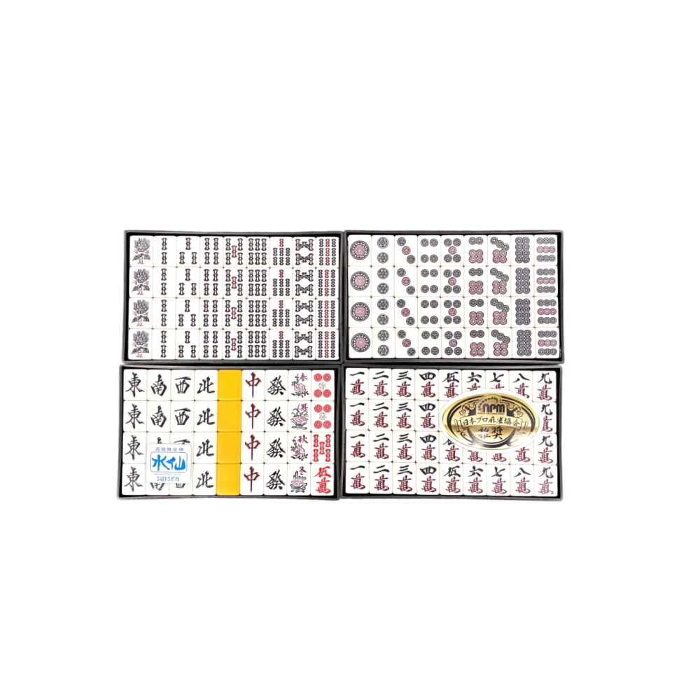 ケース付き麻雀牌「水仙」約27mm（サイズM） / 全自動麻雀卓、手打ち