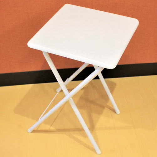 2本組】折りたたみサイドテーブル（ホワイト） / 全自動麻雀卓、手打ち 