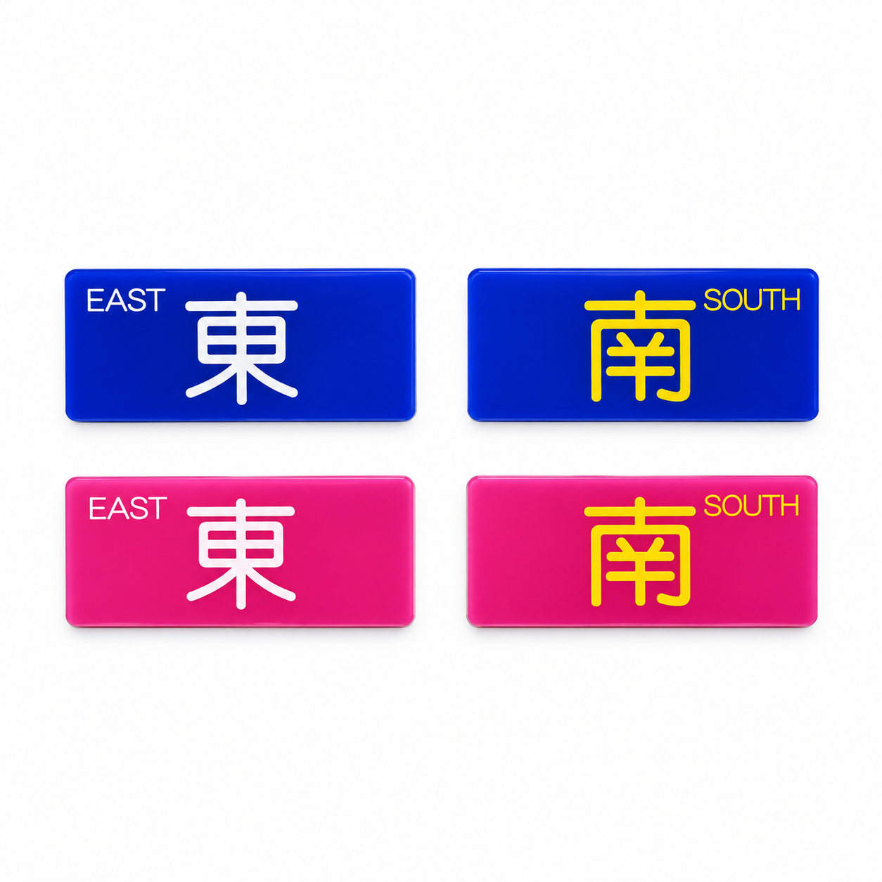 起親マーク（東南マーク）　長方形：ブルー・ローズピンク